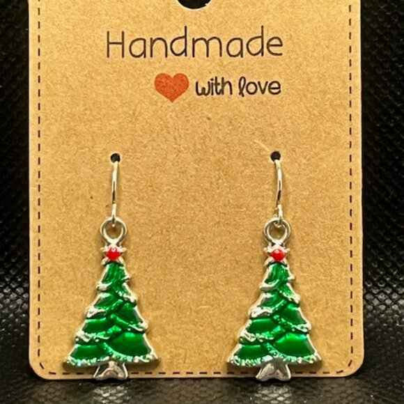 Christmas Tree Earrings - Picture 1 of 4